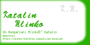 katalin mlinko business card